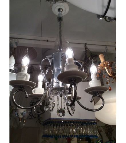 Lampadario con 6 bracci cromo  